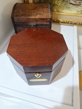 Octagonal Wooden  Mahogany Clock